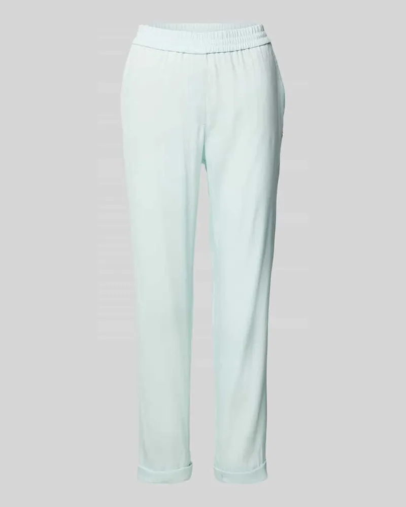 Marc Cain Regular Fit Leinenhose mit elastischem Bund Mint