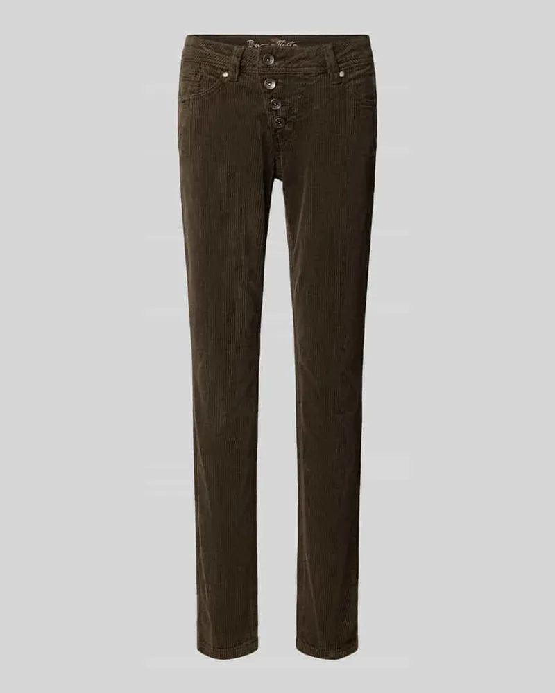 Buena Vista Slim Fit Cordhose aus Baumwoll-Mix Schoko