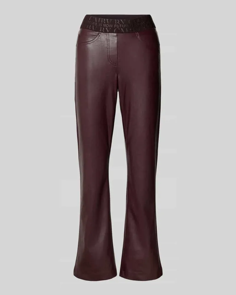 Cambio Bootcut Hose in verkürzter Passform Modell 'FELICE Bordeaux