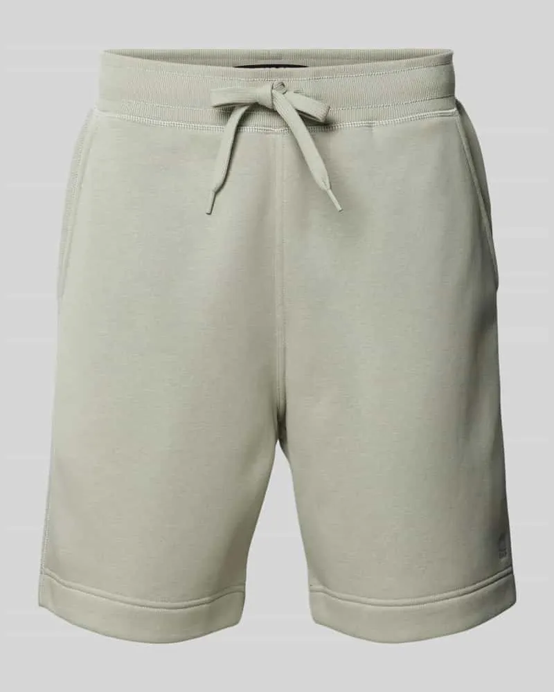 G-STAR RAW Sweatshorts mit Label-Stitching Silber