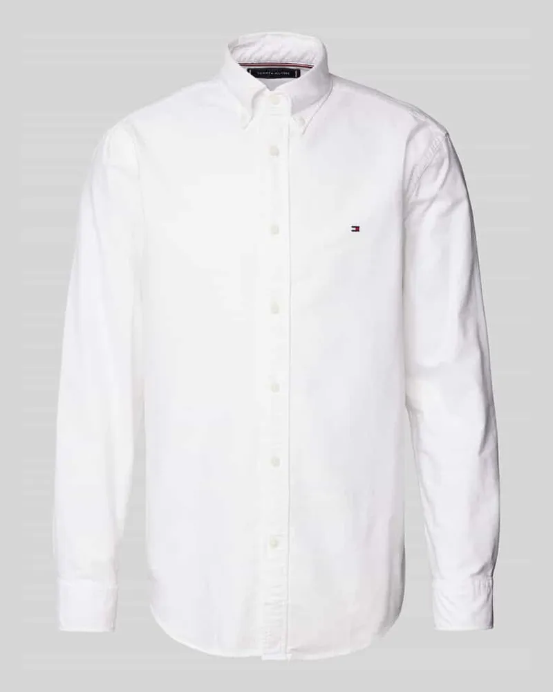Tommy Hilfiger Regular Fit Freizeithemd mit Button-Down-Kragen Weiss