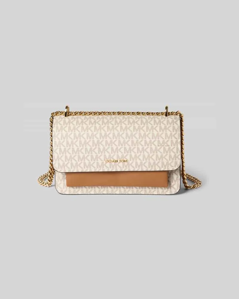 Michael Kors Handtasche mit Logo-Muster Modell 'CLAIRE Ecru