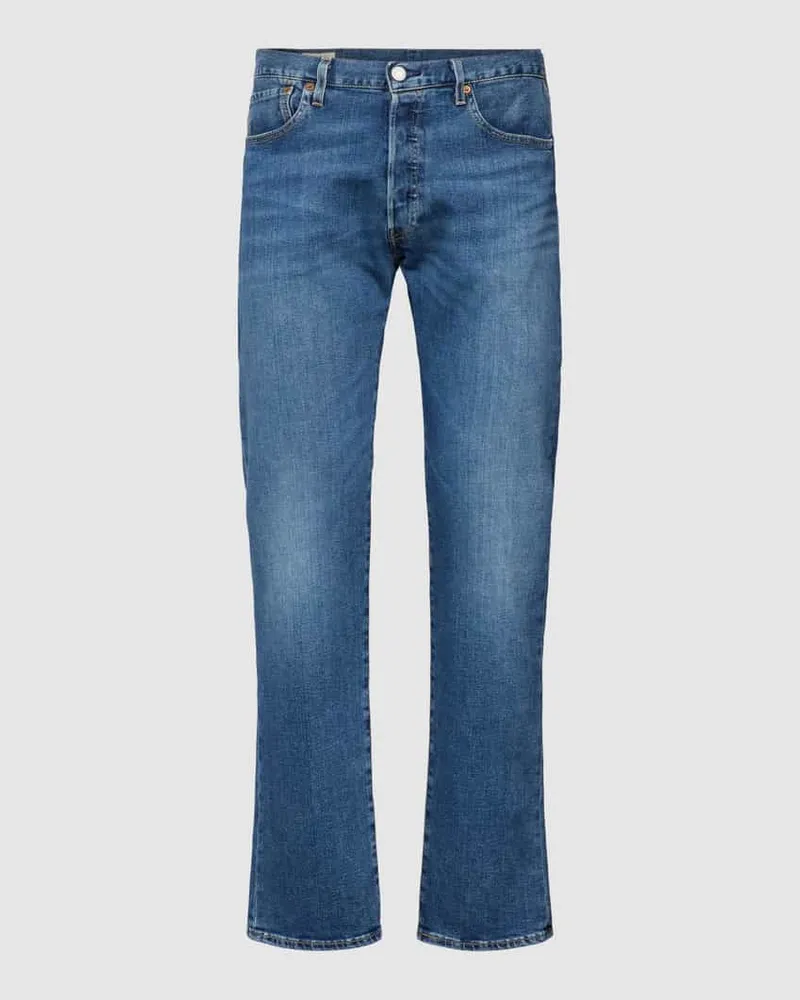 Levi's Straight Fit Jeans im 5-Pocket-Design Modell "501 UBBLES Jeansblau