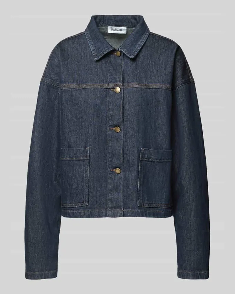 My Essential Wardrobe Jeansjacke mit Eingrifftaschen Dunkelblau