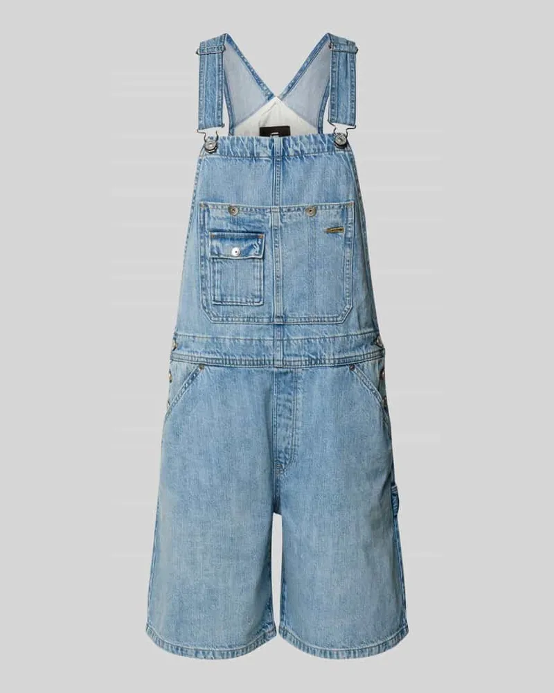 G-STAR RAW Loose Fit Latzhose mit Eingrifftaschen Hellblau