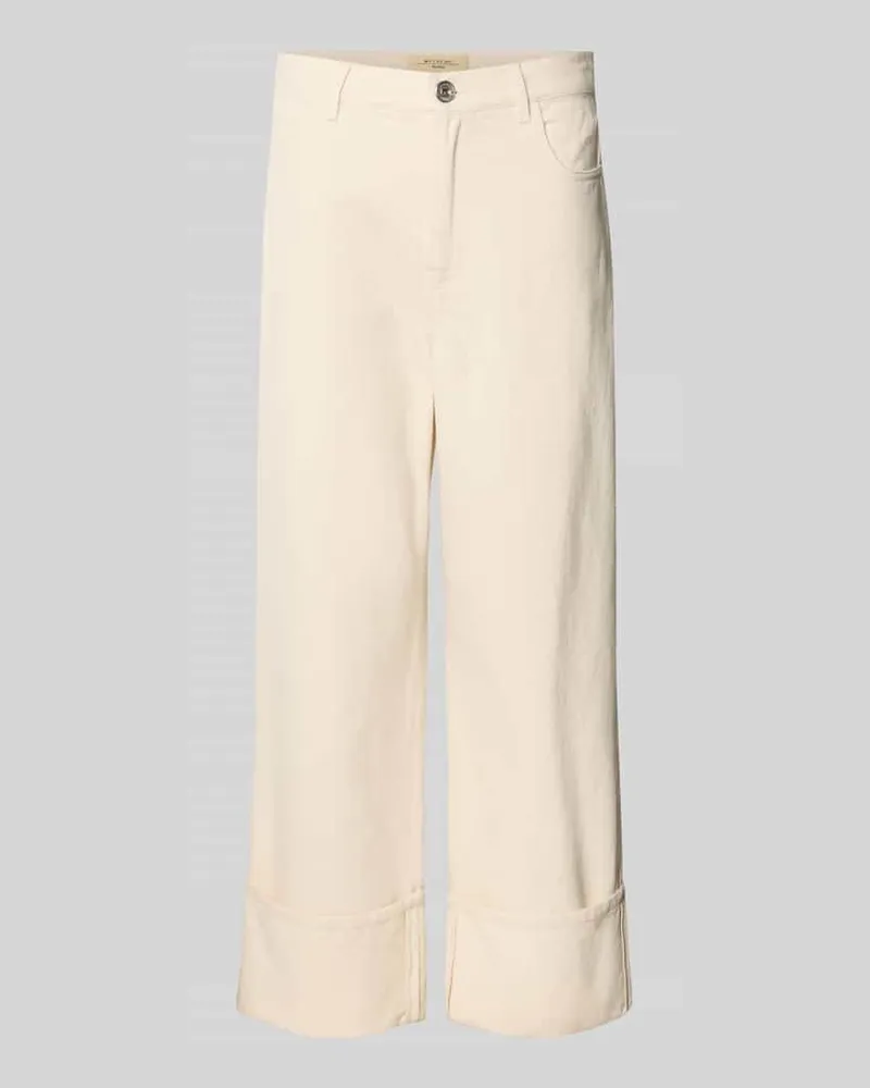 Max Mara Relaxed Fit Wide Leg Jeans aus reiner Baumwolle Modell 'GESTO Weiss