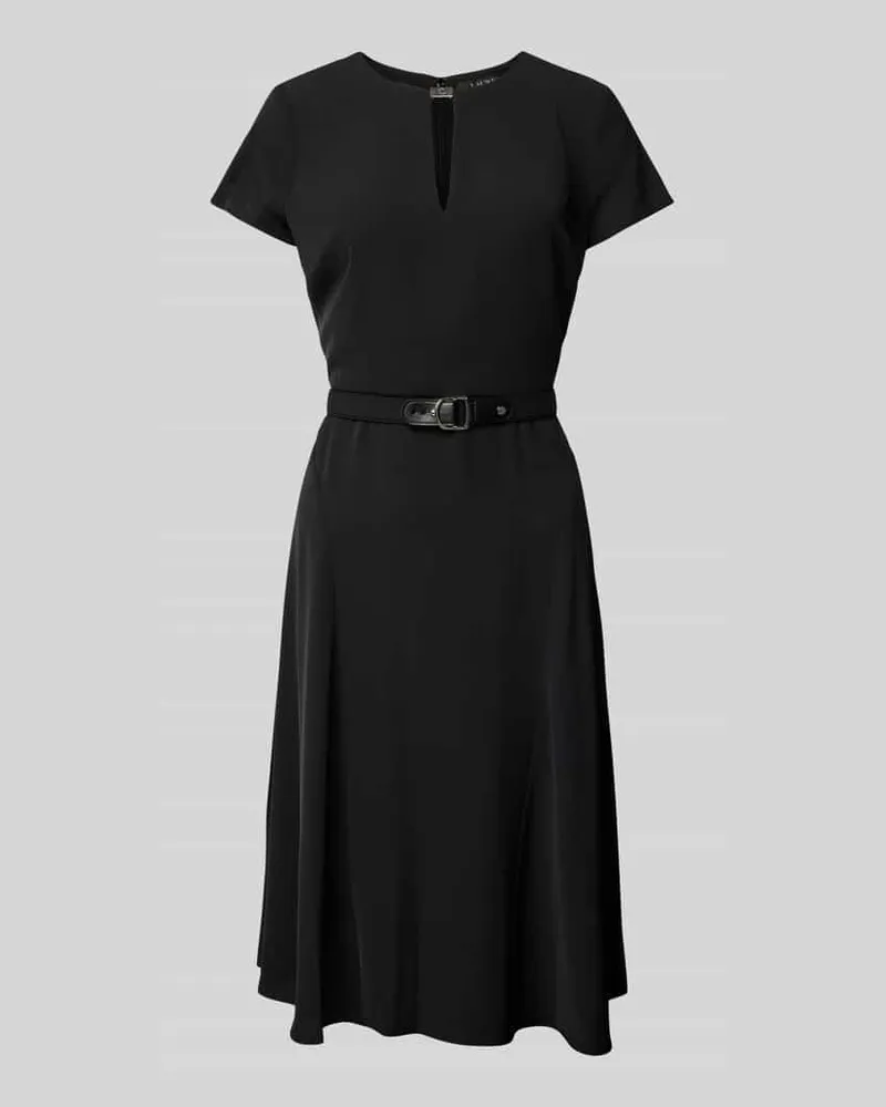 Ralph Lauren Knielanges Kleid mit Gürtel Modell 'BRYGITKA Black