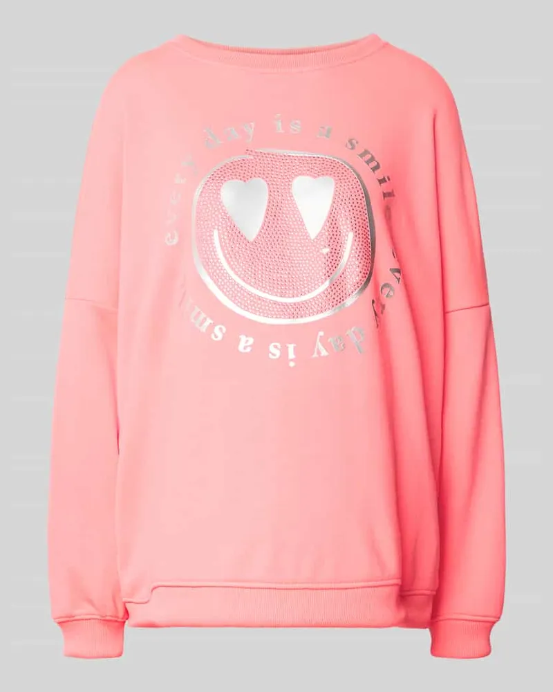 Miss Goodlife Oversized Sweatshirt aus Baumwoll-Mix Modell 'Everyday Pink