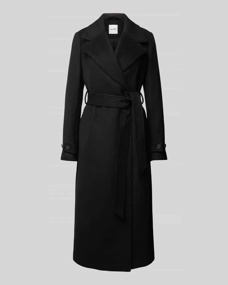 mbyM Mantel mit Bindegürtel Modell 'Kasimira Black