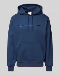 Champion Hoodie mit Label-Stitching Marine