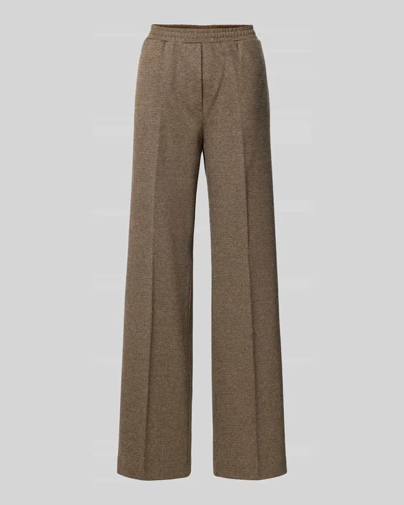 Max Mara Regular Fit Hose mit Woll-Anteil Modell 'ZELMA Hellbraun