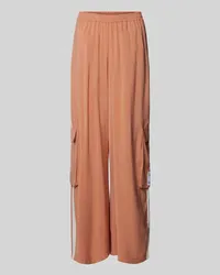 Karo Kauer Wide Leg Stoffhose mit Cargotaschen Rose