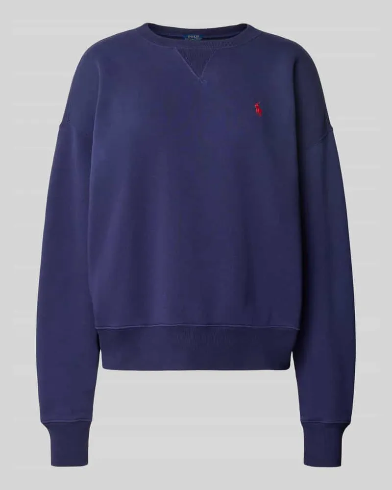 Ralph Lauren Oversized Sweatshirt mit gerippten Abschlüssen Marine