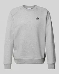 adidas Sweatshirt mit Label-Stitching Modell 'ESS CREW Hellgrau