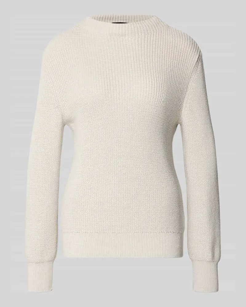 monari Strickpullover mit Rundhalsausschnitt Ecru