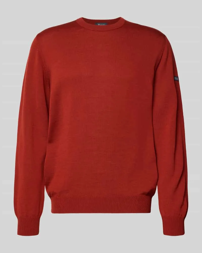Maerz Strickpullover mit gerippten Abschlüssen Orange
