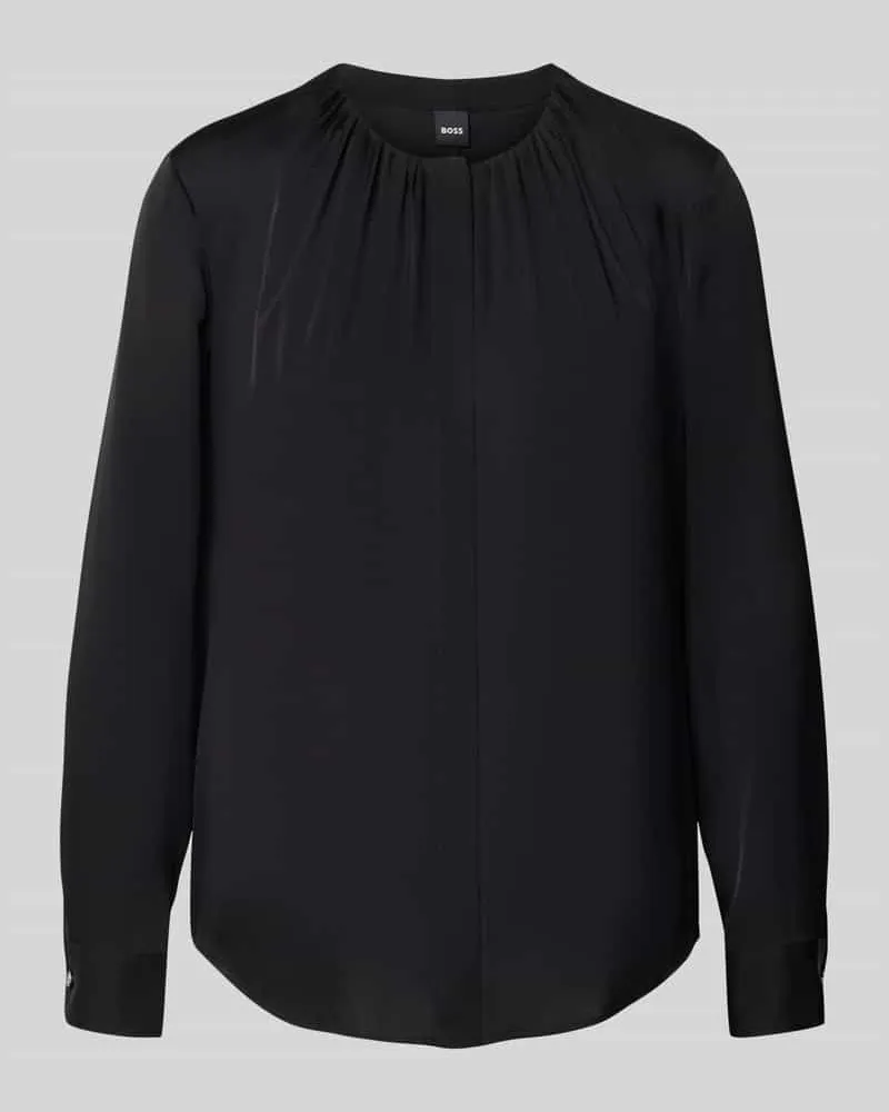 HUGO BOSS Slim Fit Bluse aus Seiden-Mix Modell 'Banorah Black
