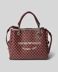 Emporio Armani Handtasche mit Label-Print Modell 'ANNIE Dunkelrot