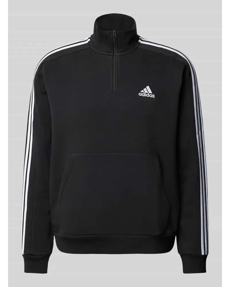 adidas Sweatshirt mit Troyer-Kragen Black