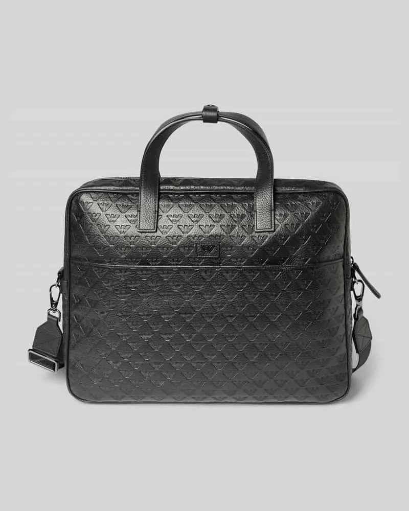 Emporio Armani Tasche mit Allover-Logo-Muster Black