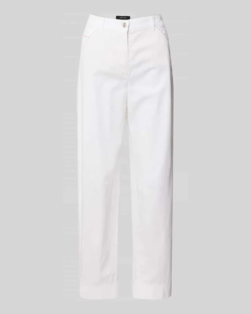 Marc Cain Straight Leg Jeans mit Eingrifftaschen Weiss