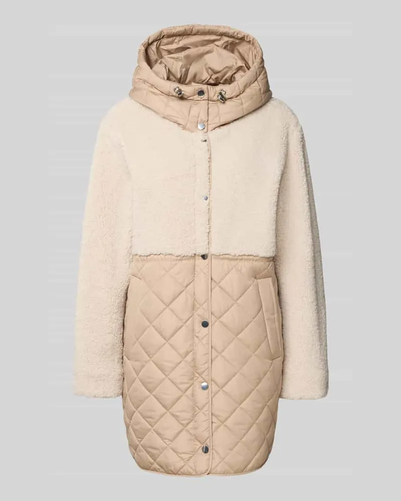 White Label Steppjacke mit Fleece und Eingrifftaschen Ecru