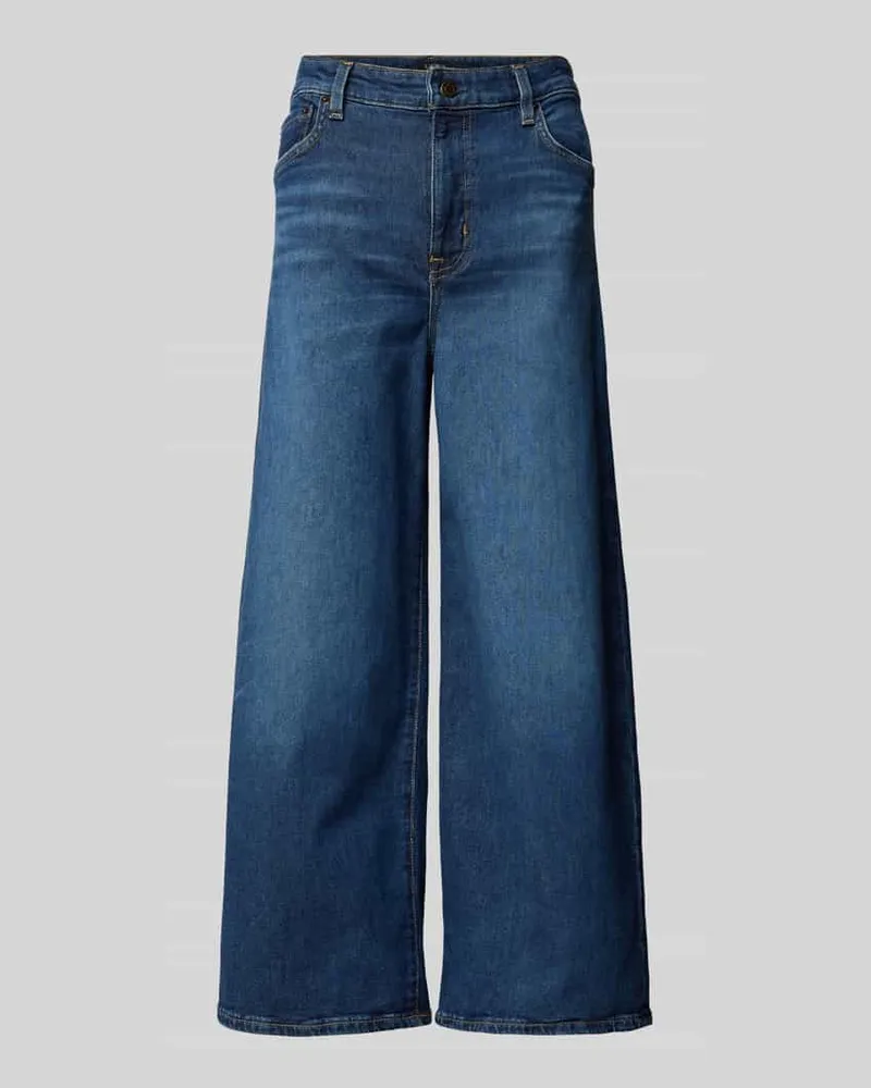 Ralph Lauren Wide Leg Jeans mit verkürztem Schnitt Modell 'SAIRA Hellblau