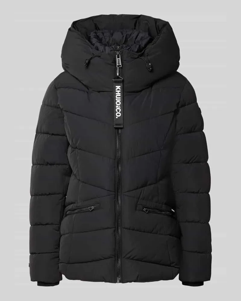 khujo Steppjacke mit Kapuze und Label-Detail Modell 'HERSCH2 Black