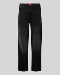 HUGO BOSS Tapered Fit Jeans im 5-Pocket-Design Black