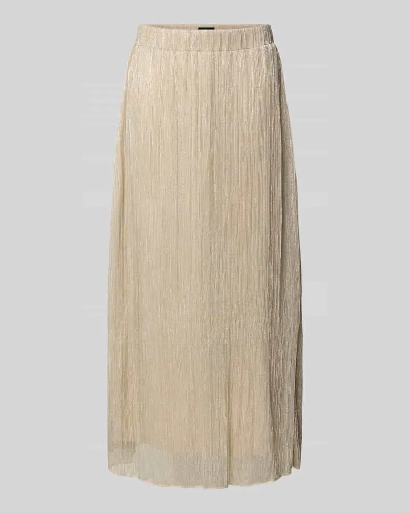 S.Oliver Midi-Plissee-Rock mit Effektgarn Gold