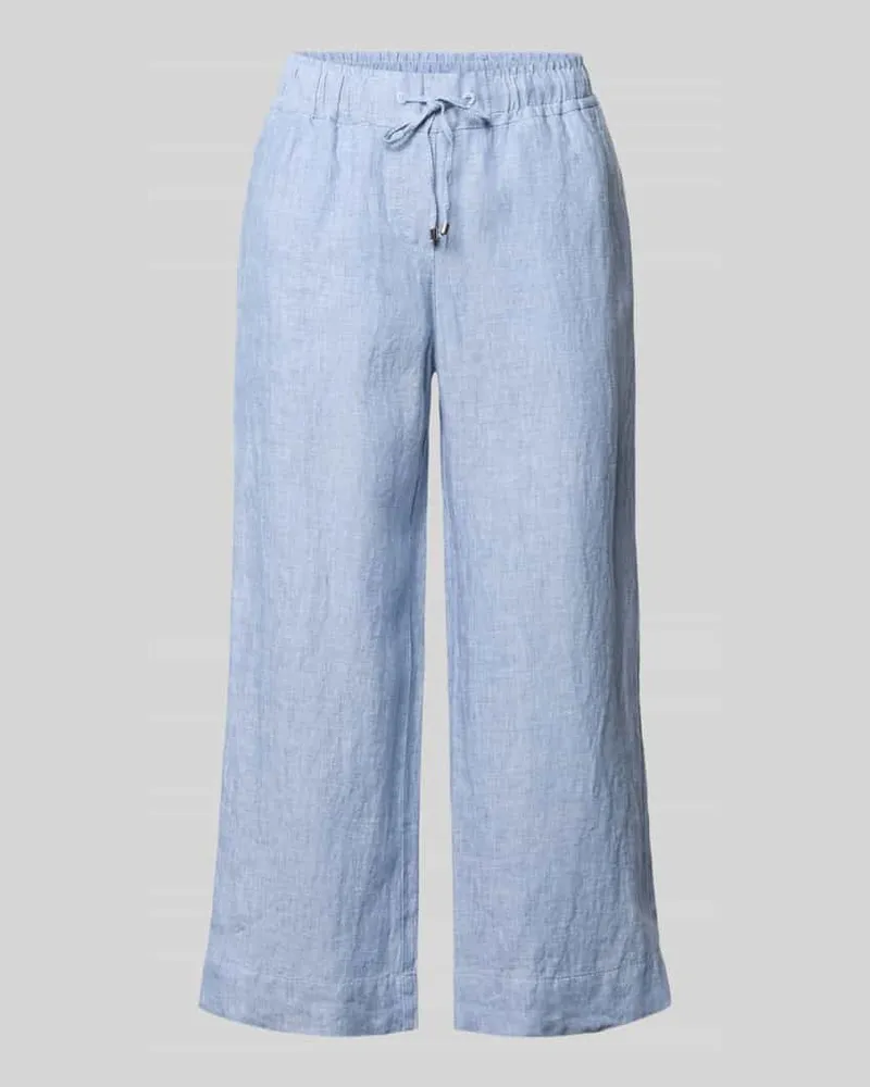 TONI Wide Leg Caprihose aus Leinen Modell 'PIA Hellblau