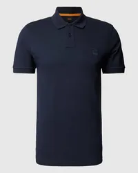 HUGO BOSS Slim Fit Poloshirt mit kurzer Knopfleiste Marine