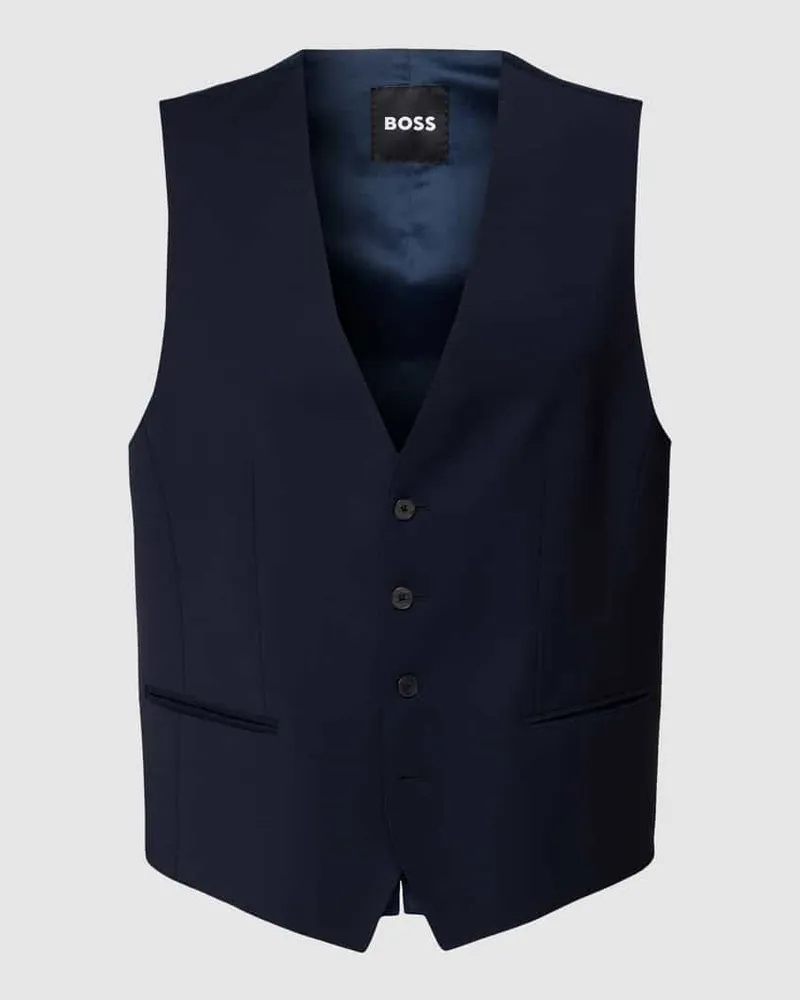 HUGO BOSS Weste mit Paspeltaschen Marine
