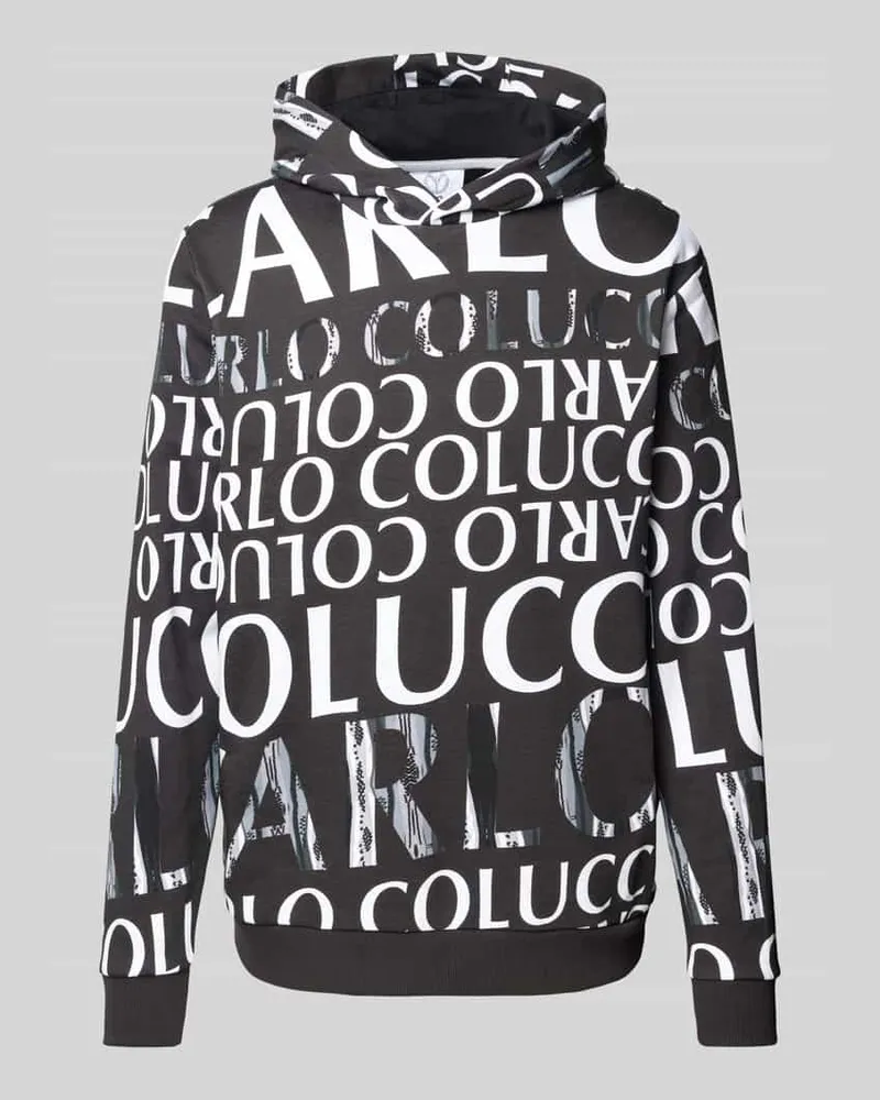 Carlo Colucci Hoodie mit Kapuze Black