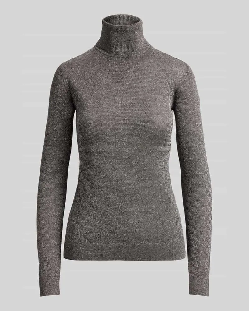 Ralph Lauren Slim Fit Pullover aus Viskose-Mix Silber