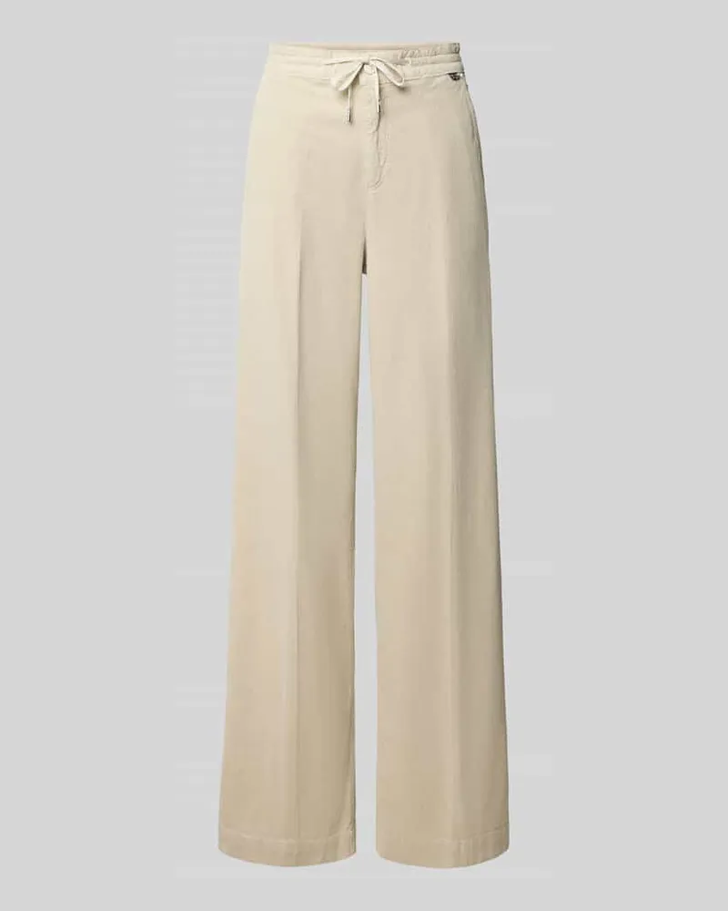 Marc Cain Cordhose mit Kordelzug und Eingrifftaschen Offwhite