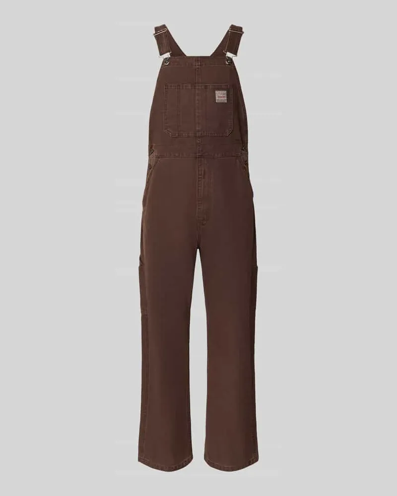 Levi's Latzhose mit Eingrifftaschen und Label-Patch Dunkelbraun