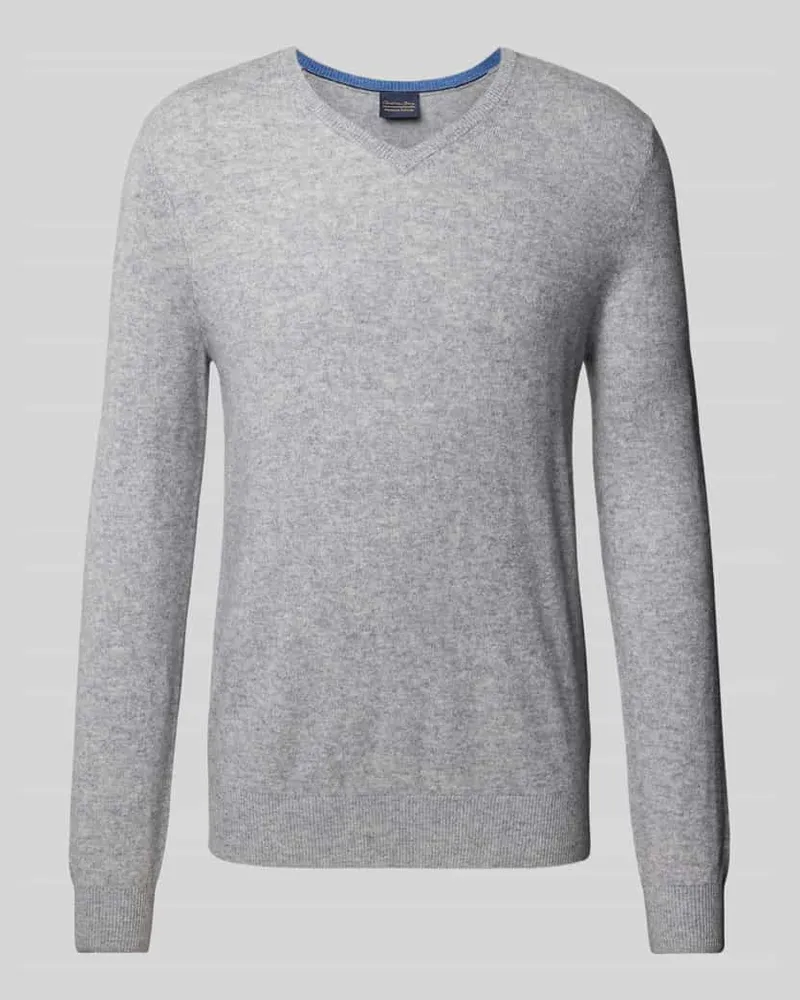 Christian Berg Strickpullover aus reinem Kaschmir Mittelgrau