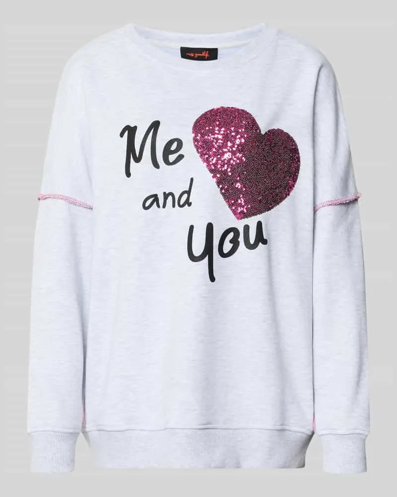 Miss Goodlife Oversized Fit Sweatshirt aus reiner Baumwolle Hellgrau