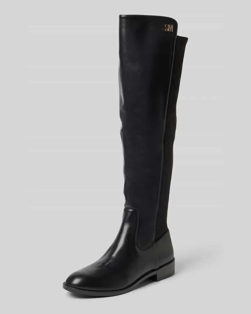 Steve Madden Overknees mit Logo-Applikation Modell 'Cursion Black