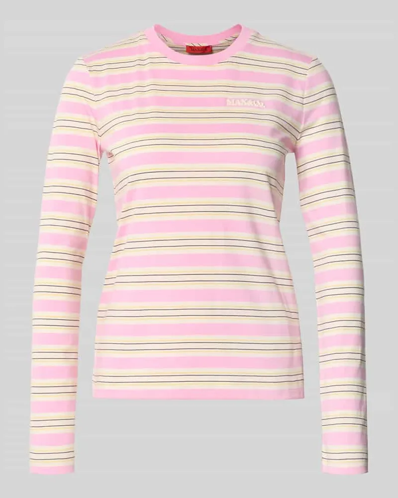 MAX&Co. Regular Fit Langarmshirt aus reiner Baumwolle Modell 'MEDUSA Pink