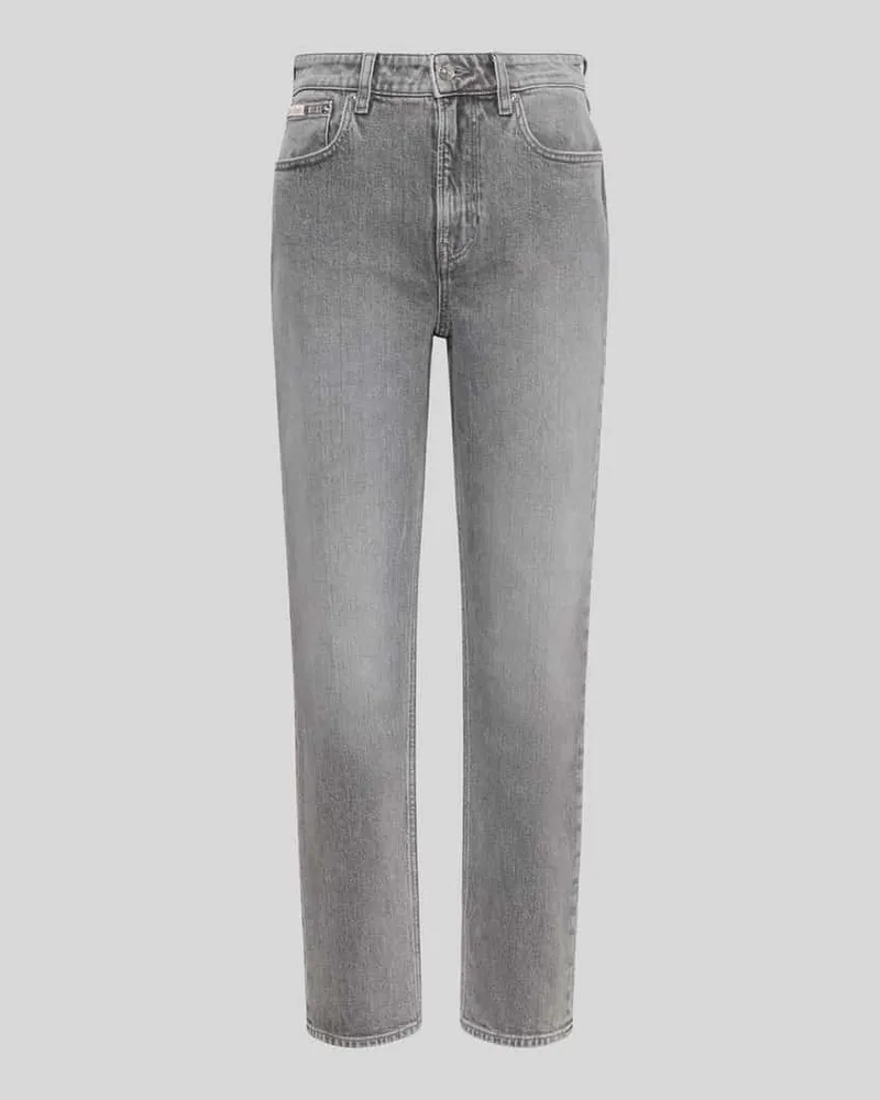Calvin Klein Mom Fit Jeans aus Baumwoll-Mix Modell 'MOM JEAN Hellgrau
