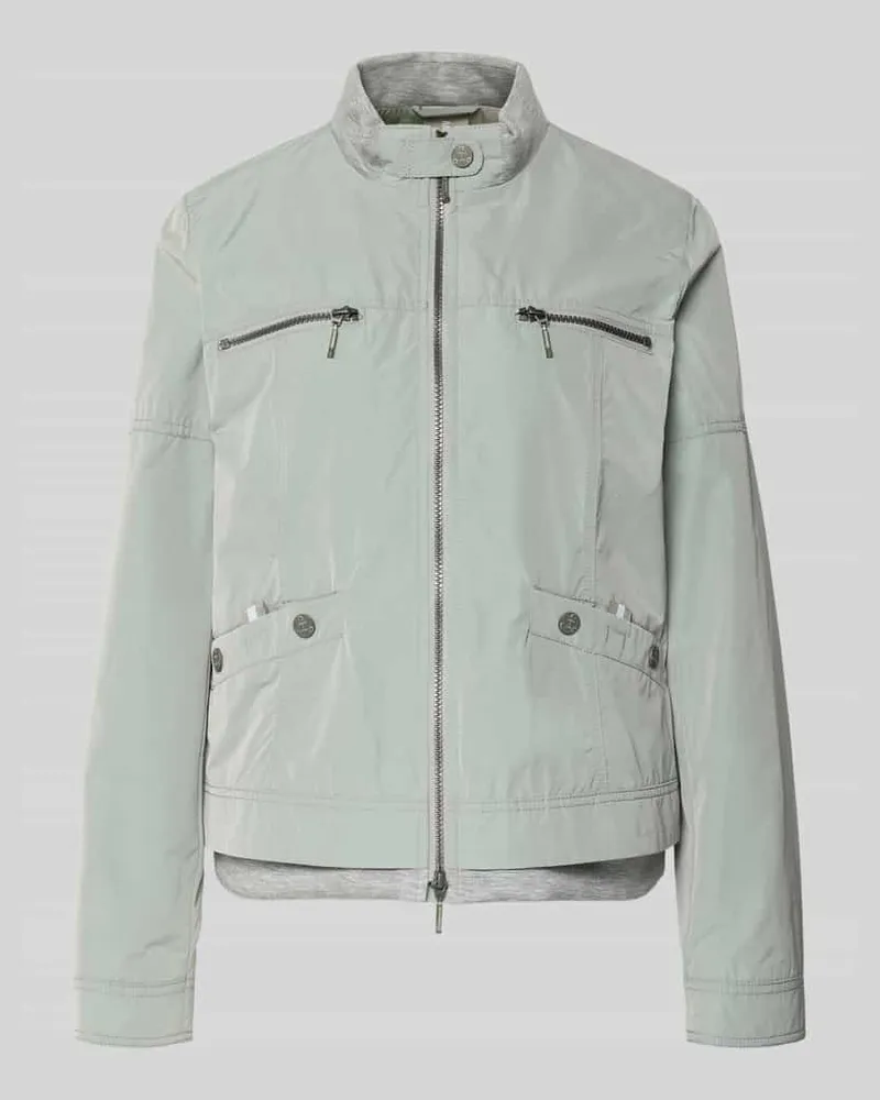 AMBER & JUNE Jacke mit Zweiwege-Reißverschluss Hellgruen