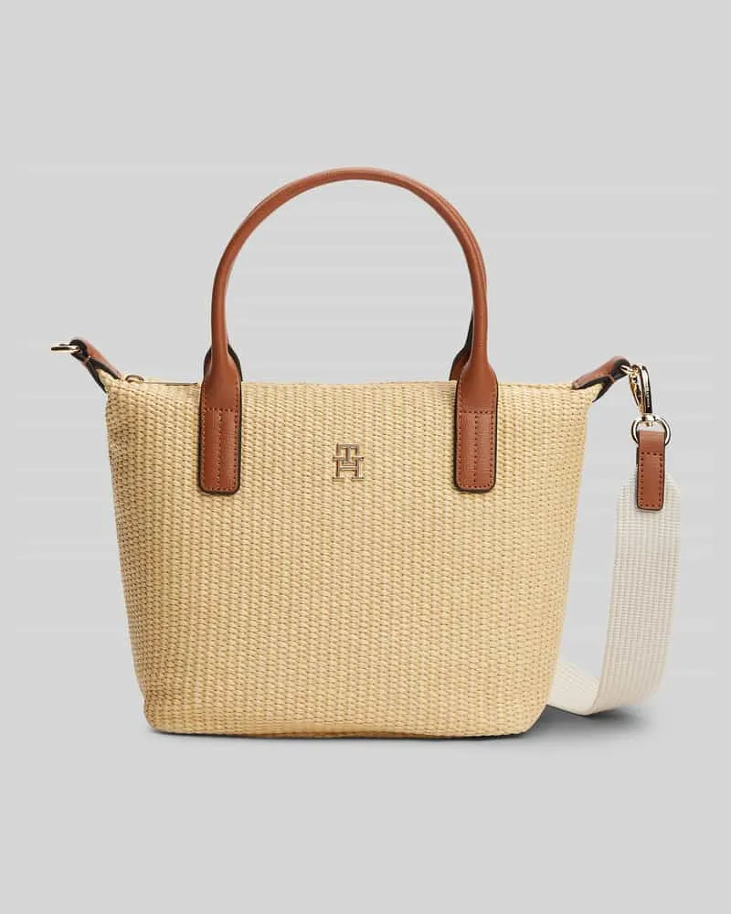 Tommy Hilfiger Henkeltasche aus Bast Sand