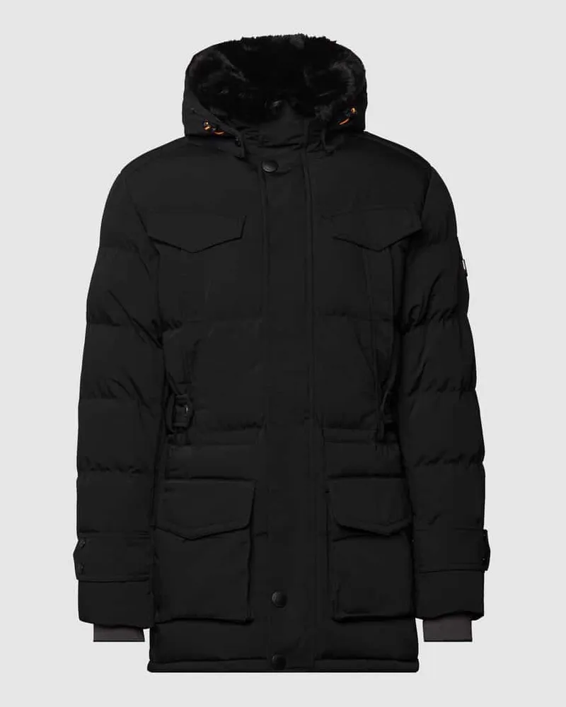 Wellensteyn Regular Fit Steppjacke mit Label-Patch Modell 'SEAMASTER Black