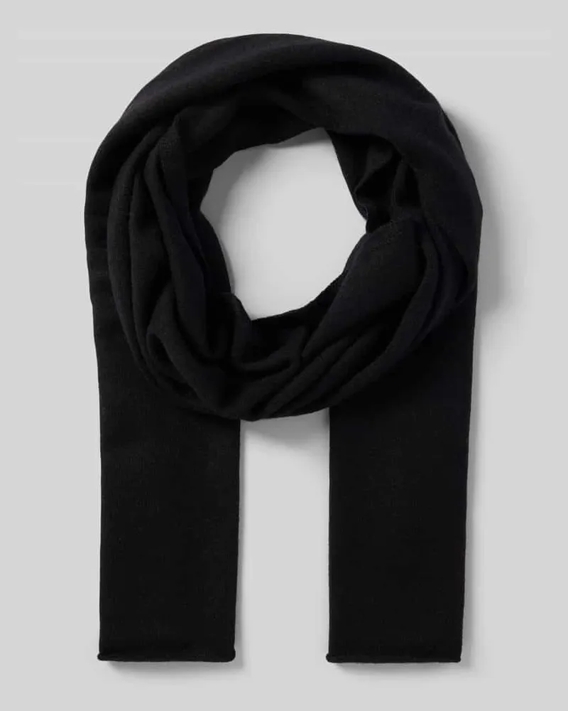 Roeckl Schal mit geripptem Abschluss Black