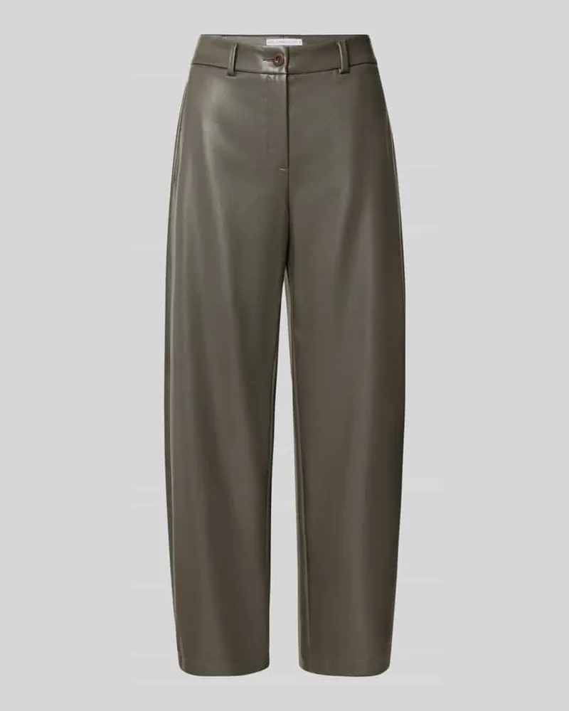 RAFFAELLO ROSSI  Regular Fit Kunstlederhose mit Gürtelschlaufen Modell 'PHIBI Oliv