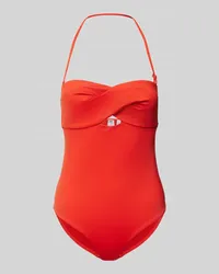 Calvin Klein Badeanzug mit Neckholder Rot