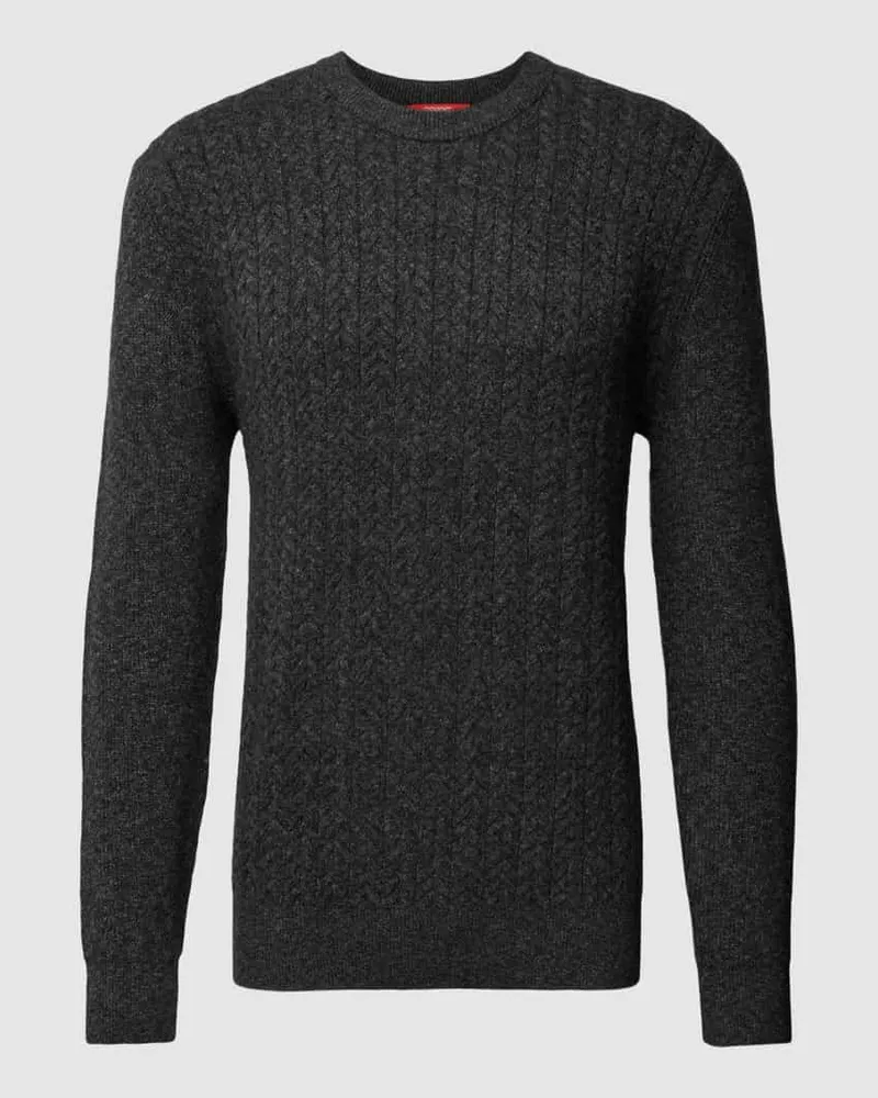 Esprit Strickpullover mit gerippten Abschlüssen Black