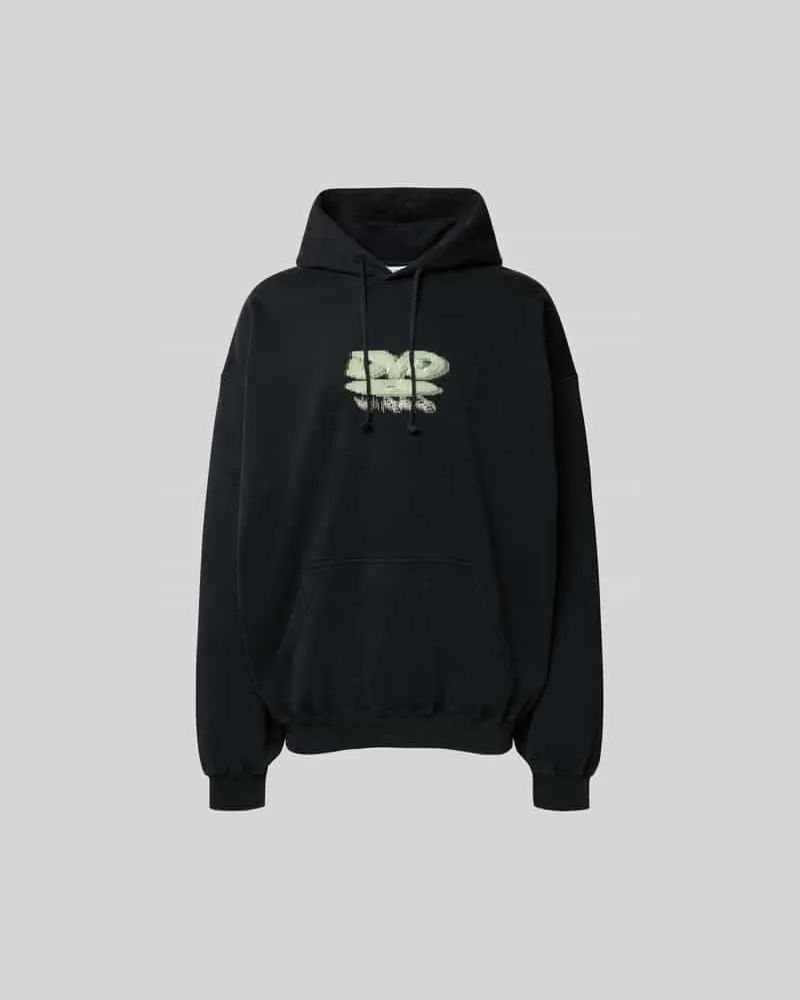 VETEMENTS Oversized Hoodie mit Motiv-Print Black